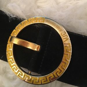 Versace Vintage Black Suede belt sz L